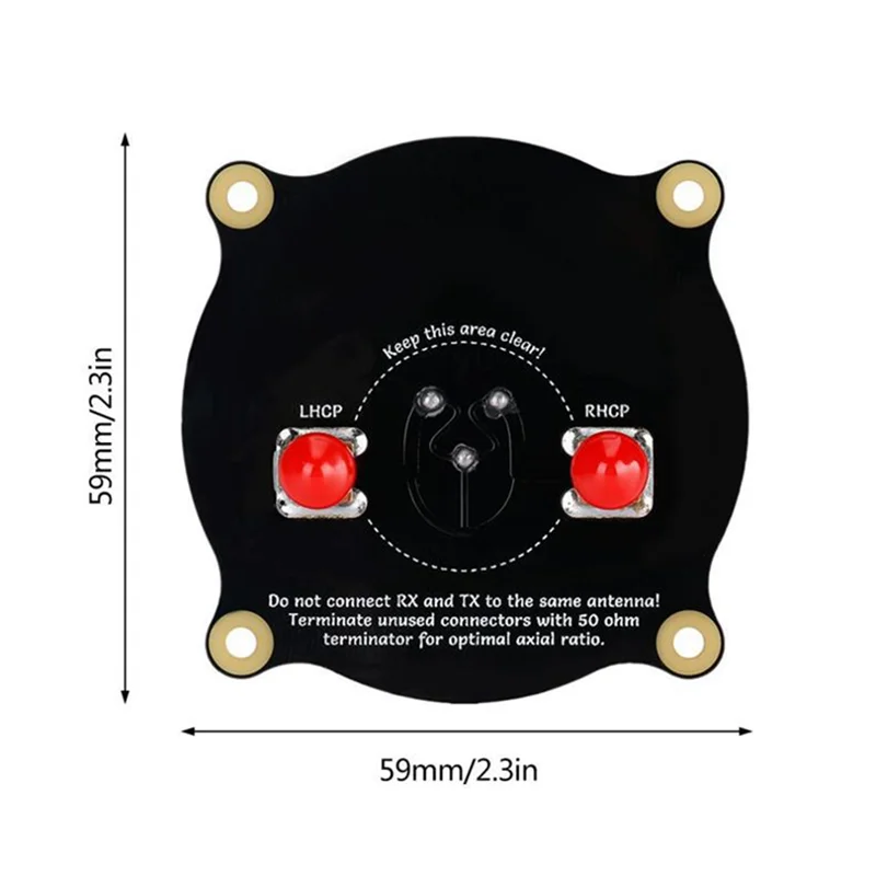 Triple Feed Patch Antenna 5.8GHz Directional (High Gain) for FPV Goggles