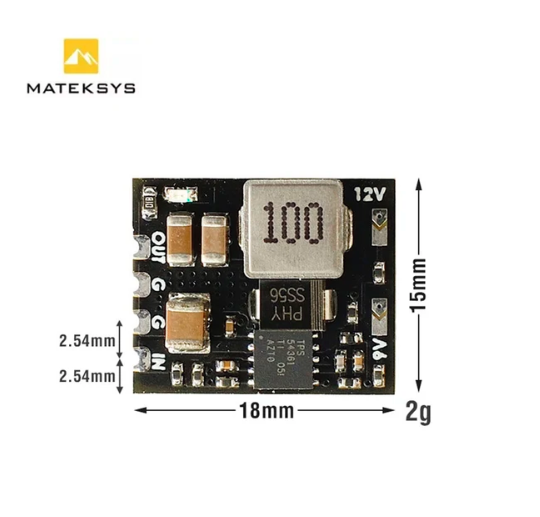 MATEK MICRO BEC 6-60V TO 5V/9V/12V-ADJ MBEC12S Step-Down Regulator Module