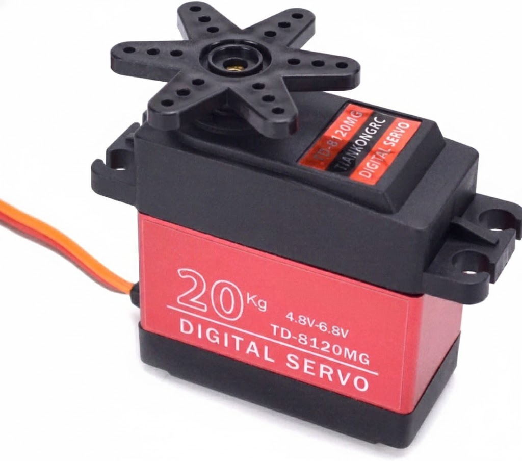 20KG Waterproof Digital Servo (Full Metal Gear, 180°) w/ 25T Horn