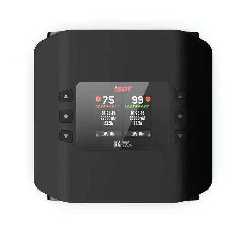 ISDT K4 AC 400W / DC 600W X2 45A Smart Dual Channel Charger for 1~8S LiFe LiIon LiPo 1400mah Battery
