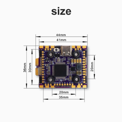 F7 flight controller 60A 4IN1 3-6S Brushless ESC
