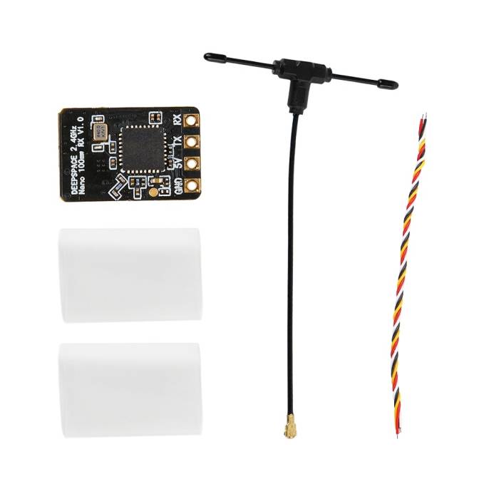 DeepSpace Nano ELRS 2.4GHz 100mW Receiver + 80mm Antenna