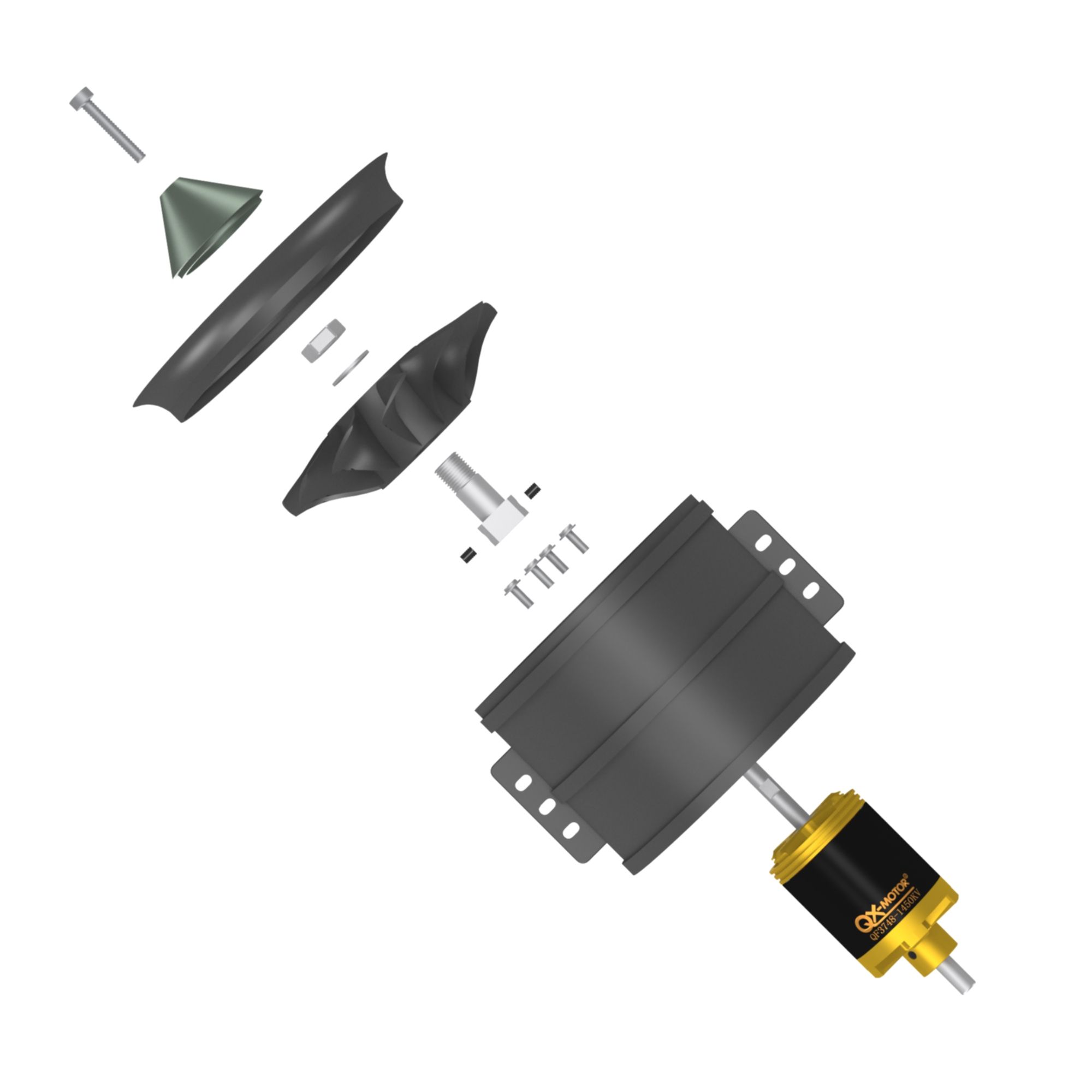 90mm EDF Jet System (12-Blade) - 6S/8S/12S High Thrust Brushless Motor