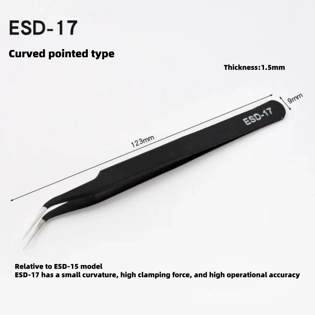 ESD Anti-Static Precision Tweezers Set