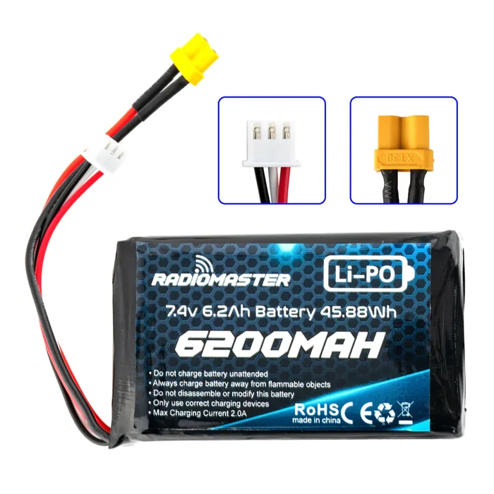 RadioMaster 6200mah 2S Lipo Transmitter Battery For TX16S, TX15 and Boxer