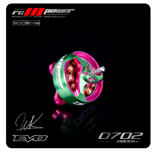 Rcinpower 2026 New Model Evo 0702 31800kv 1s Fpv Micro Brushless Motor