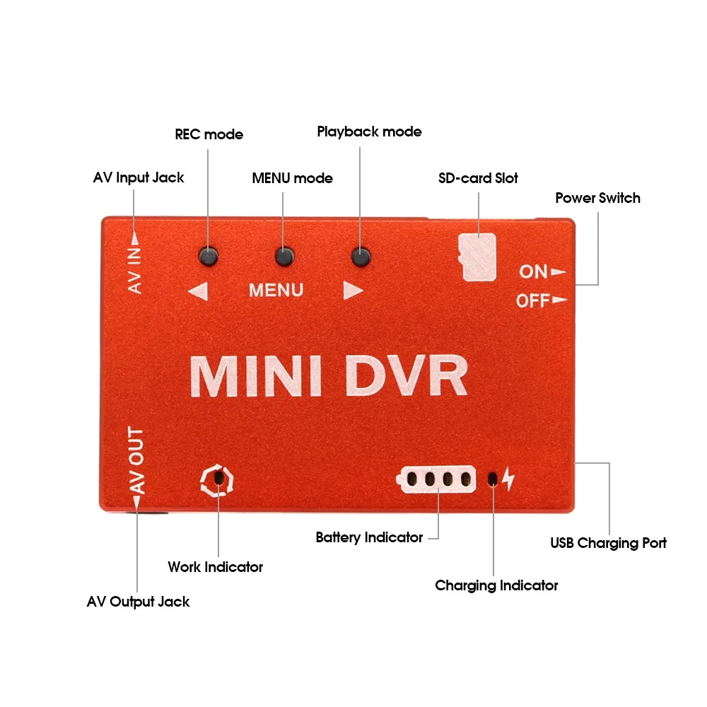 Mini FPV DVR Video Recorder Module (NTSC/PAL) Built-in Battery