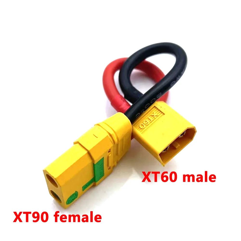 Amass XT60 XT30 XT90 T-Plug Power Lead with 100mm 12AWG Wire