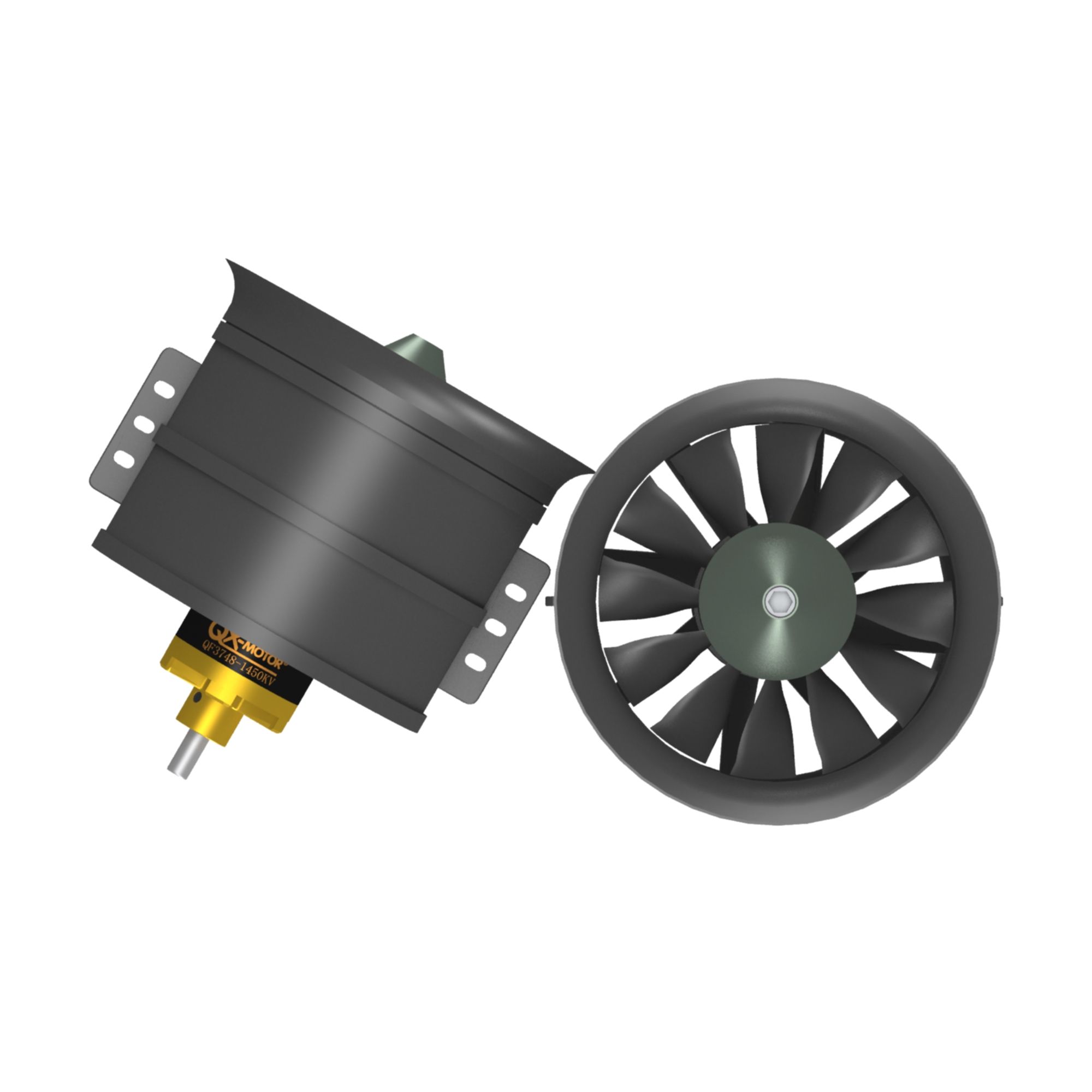 90mm EDF Jet System (12-Blade) - 6S/8S/12S High Thrust Brushless Motor
