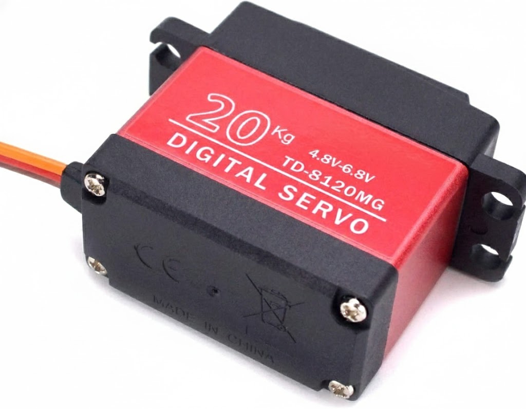 20KG Waterproof Digital Servo (Full Metal Gear, 180°) w/ 25T Horn