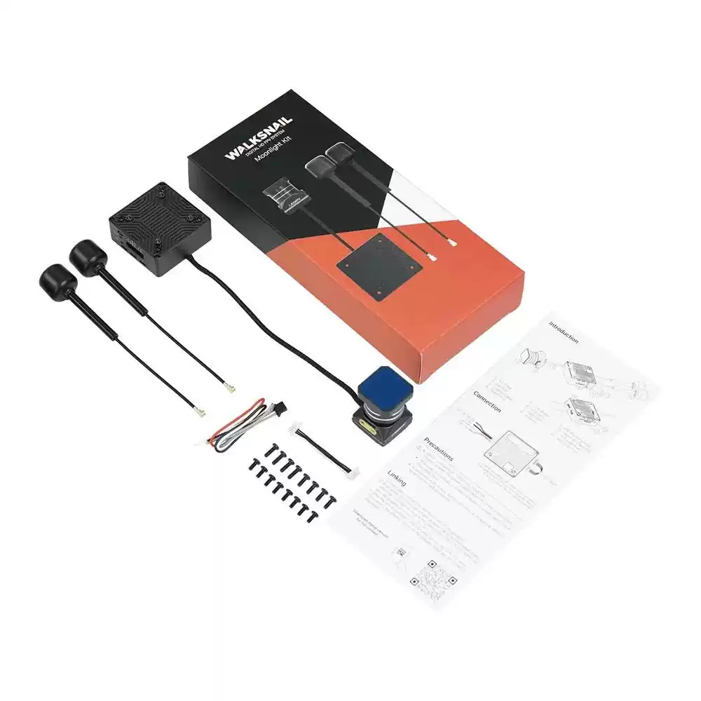 Walksnail Moonlight Kit, 4K Starlight Night Vision Digital FPV VTX System, Built‑in Gyro for Gyroflow Stabilization