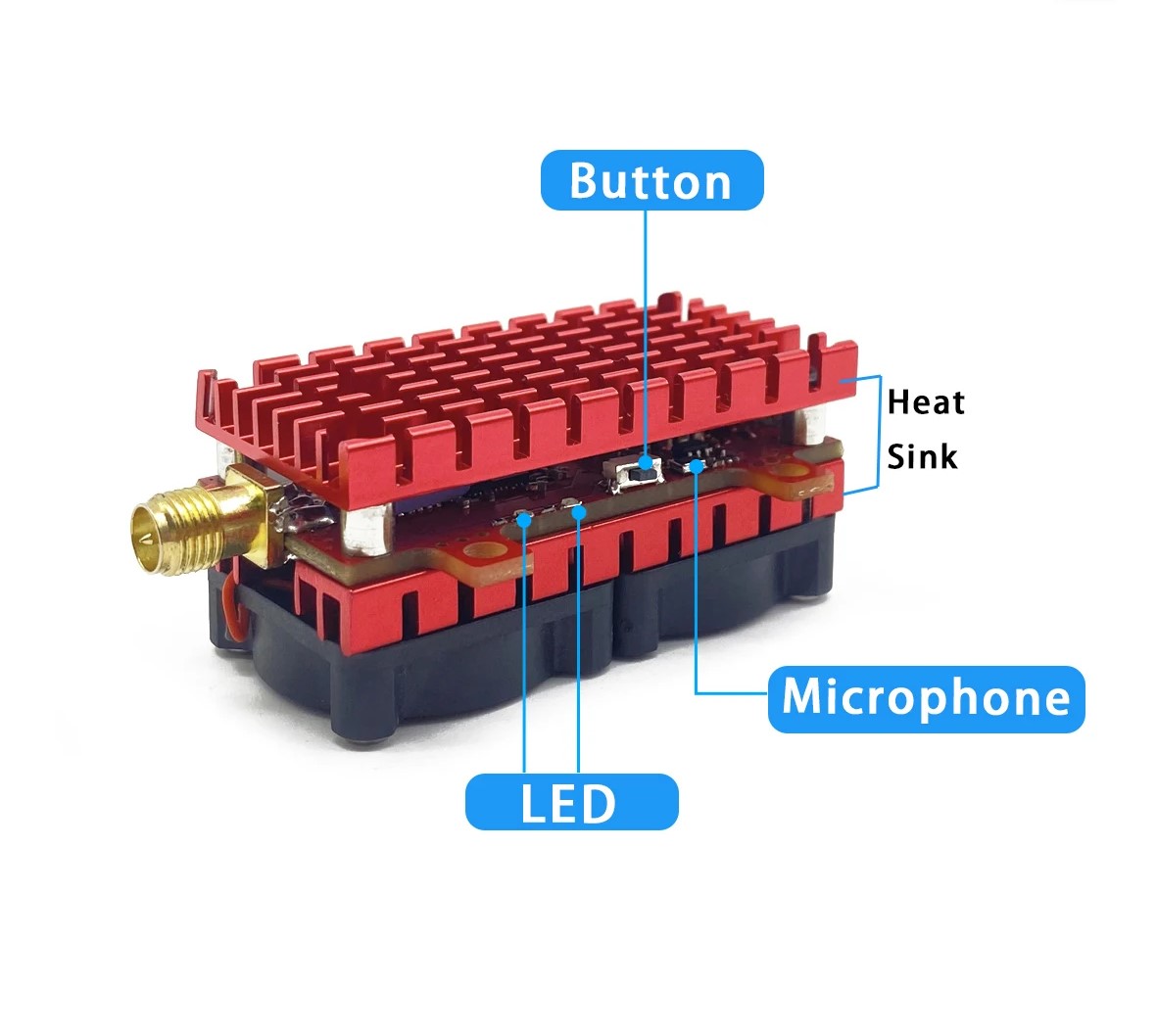 5W High Power 5.8G FPV Video Transmitter with Dual Fans for Long Range / Industrial