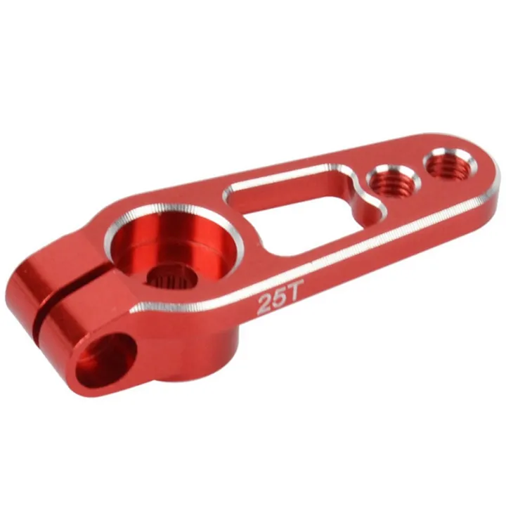25T CNC Aluminum Servo Arm (31mm Length) - Black / Red Options