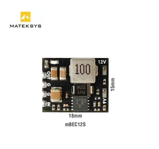 MATEK MICRO BEC 6-60V TO 5V/9V/12V-ADJ MBEC12S Step-Down Regulator Module