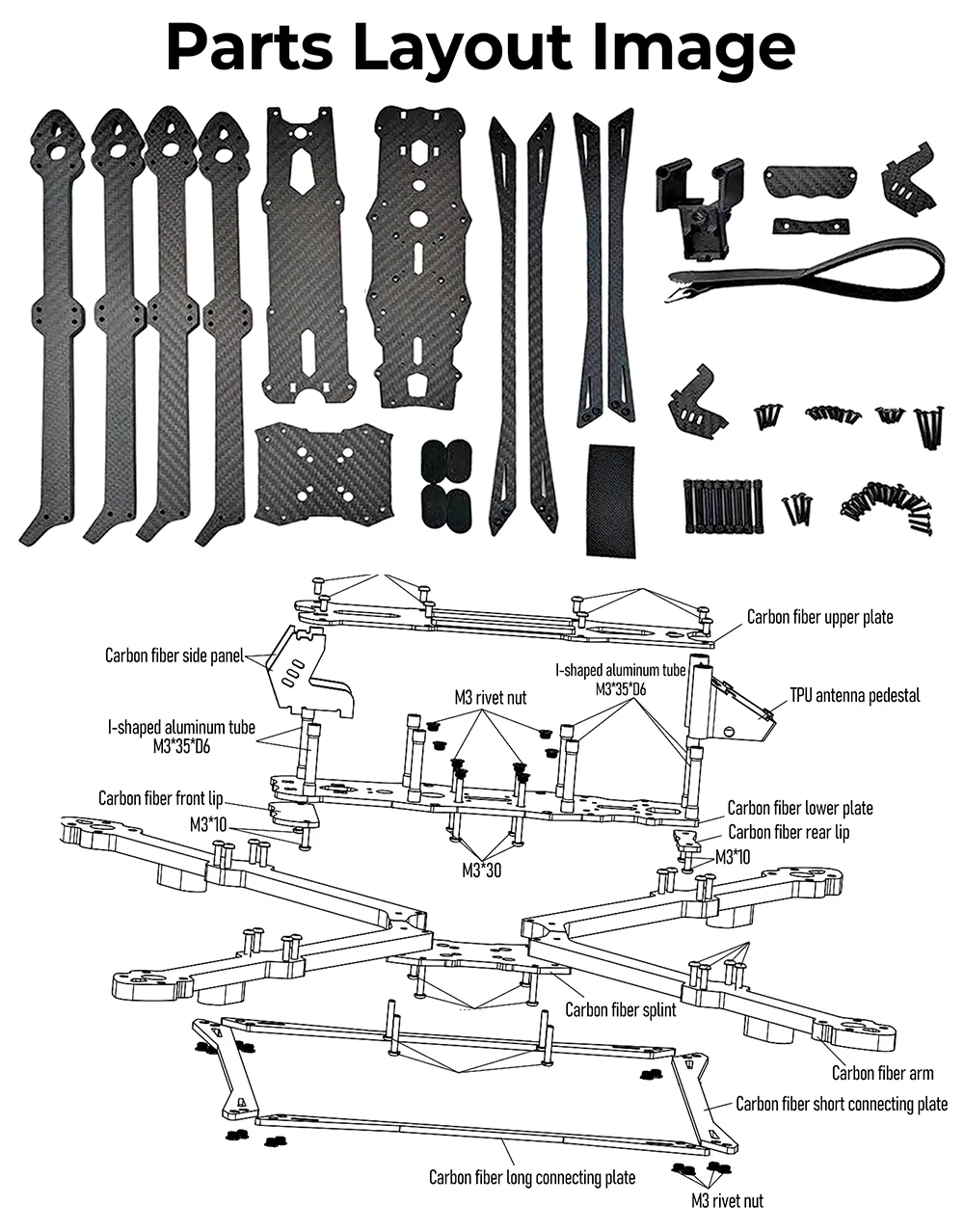 Mark4 V3 Pro 15" 680mm Heavy Lift FPV Frame