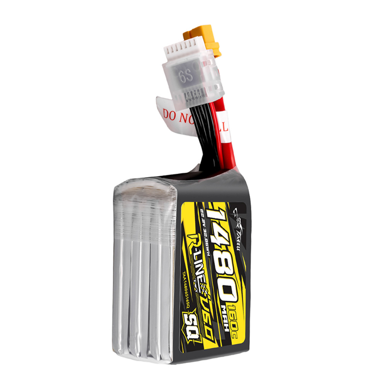 Tattu R-Line Version 6.0 1480mAh 160C 6S 22.2V SQ Lipo Battery Pack with XT60 Plug