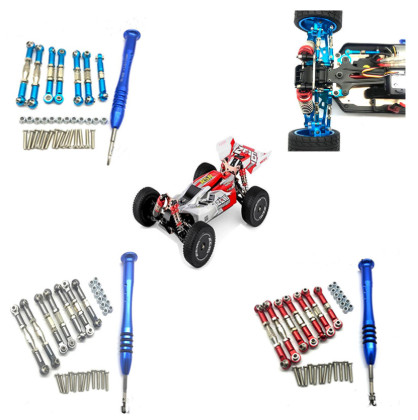 Wltoys 144001 Metal Adjustable Linkage & Steering Tie Rod Set (Upgrade Parts)