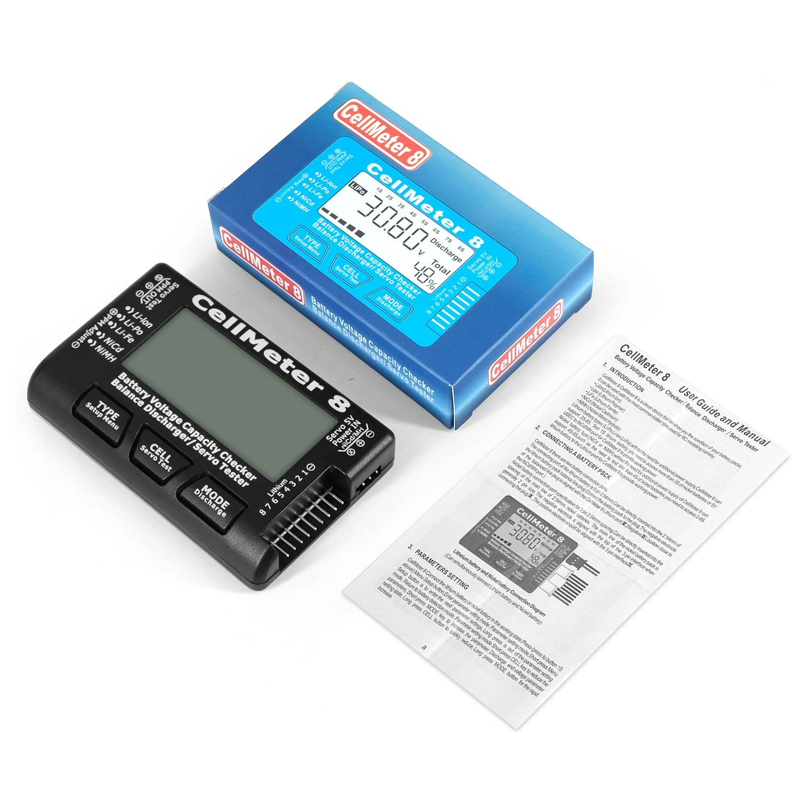High Precision Digital Battery Capacity Checker & Voltage Tester