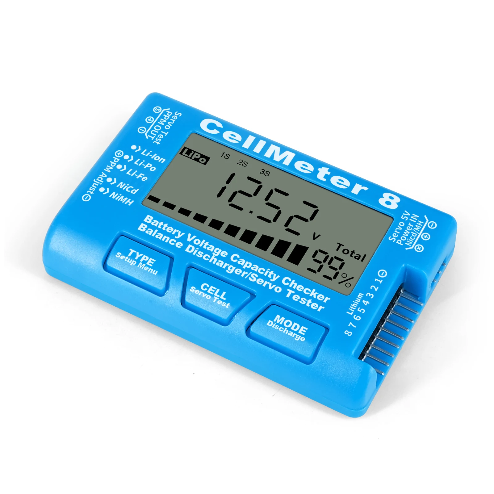 High Precision Digital Battery Capacity Checker & Voltage Tester