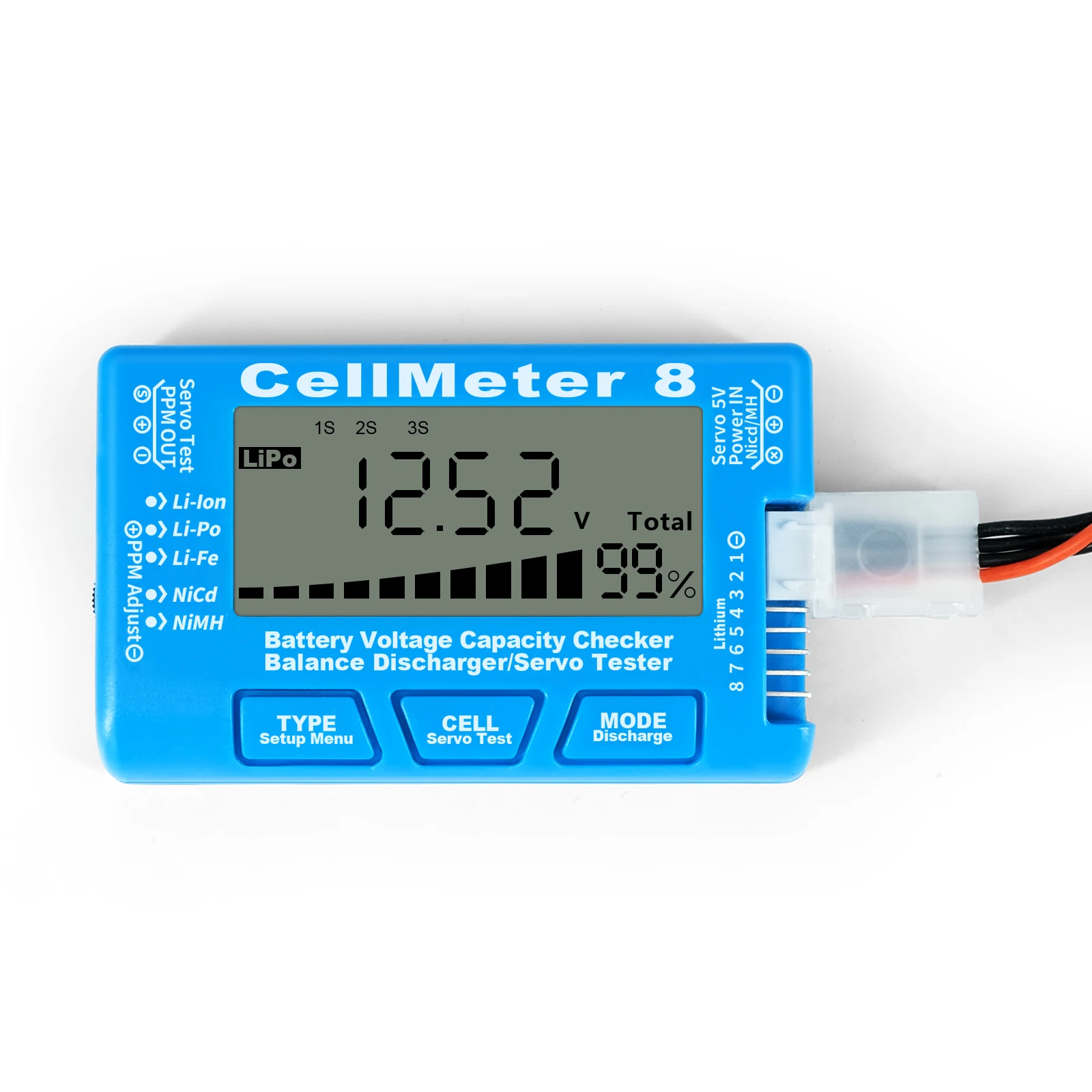 High Precision Digital Battery Capacity Checker & Voltage Tester