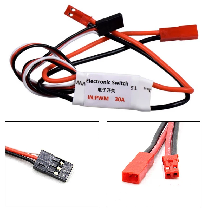 30A RC PWM Switch for Lights/Pumps (1-6S)