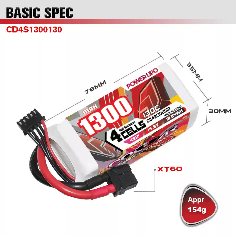 CODDAR 1300mAh 1500mAh 1800mAh 4S 6S 22.2V LiPo Battery for 5‑inch FPV Drone
