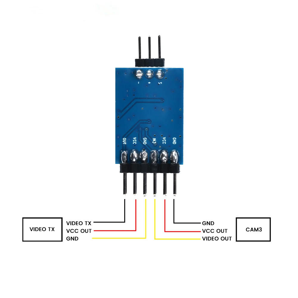 3-Channel FPV Video Switcher Module (PWM Control) for Multi-Camera