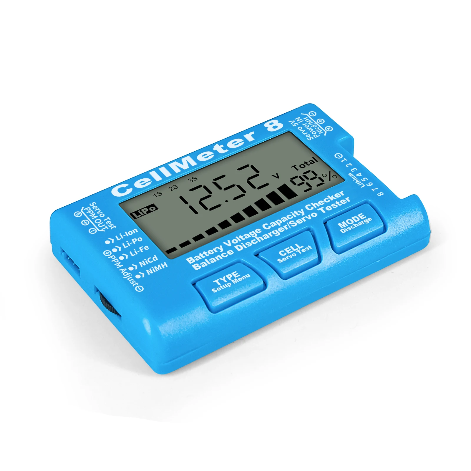 High Precision Digital Battery Capacity Checker & Voltage Tester
