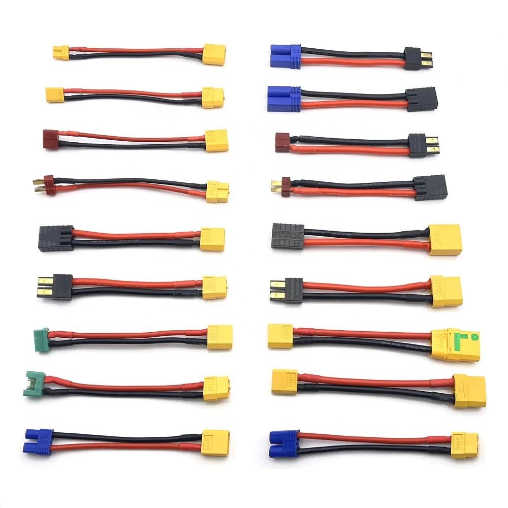 Amass XT60 XT30 XT90 T-Plug Power Lead with 100mm 12AWG Wire — wholesale and OEM supply