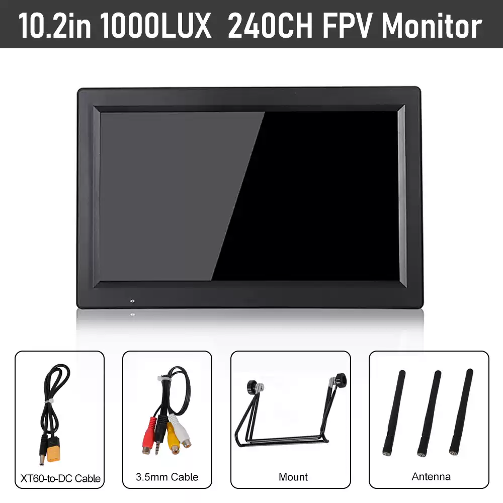 Hawkeye Little Pilot Captain X 10.2" FPV Monitor, HDMI & DVR, 1.2G / 3.3G / 5.8G 3-in-1 Receiver