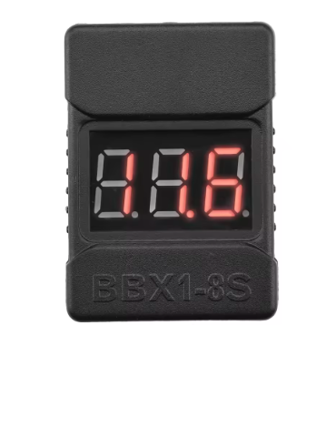 1-8S LiPo Battery Voltage Checker & Buzzer Alarm (Dual Speakers)