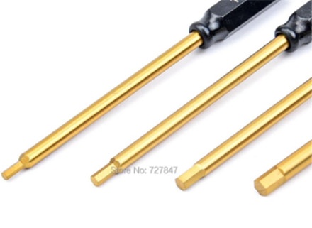 4pcs Professional White Steel Hex Screwdriver Set (1.5/2.0/2.5/3.0mm)