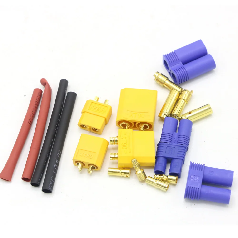 RC Power Connector Pigtails (16AWG, Male/Female)