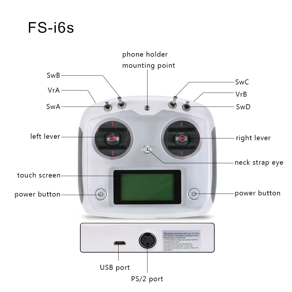 FlySky FS-I6S Remote Control Transmitter with FS-IA6B Receiver