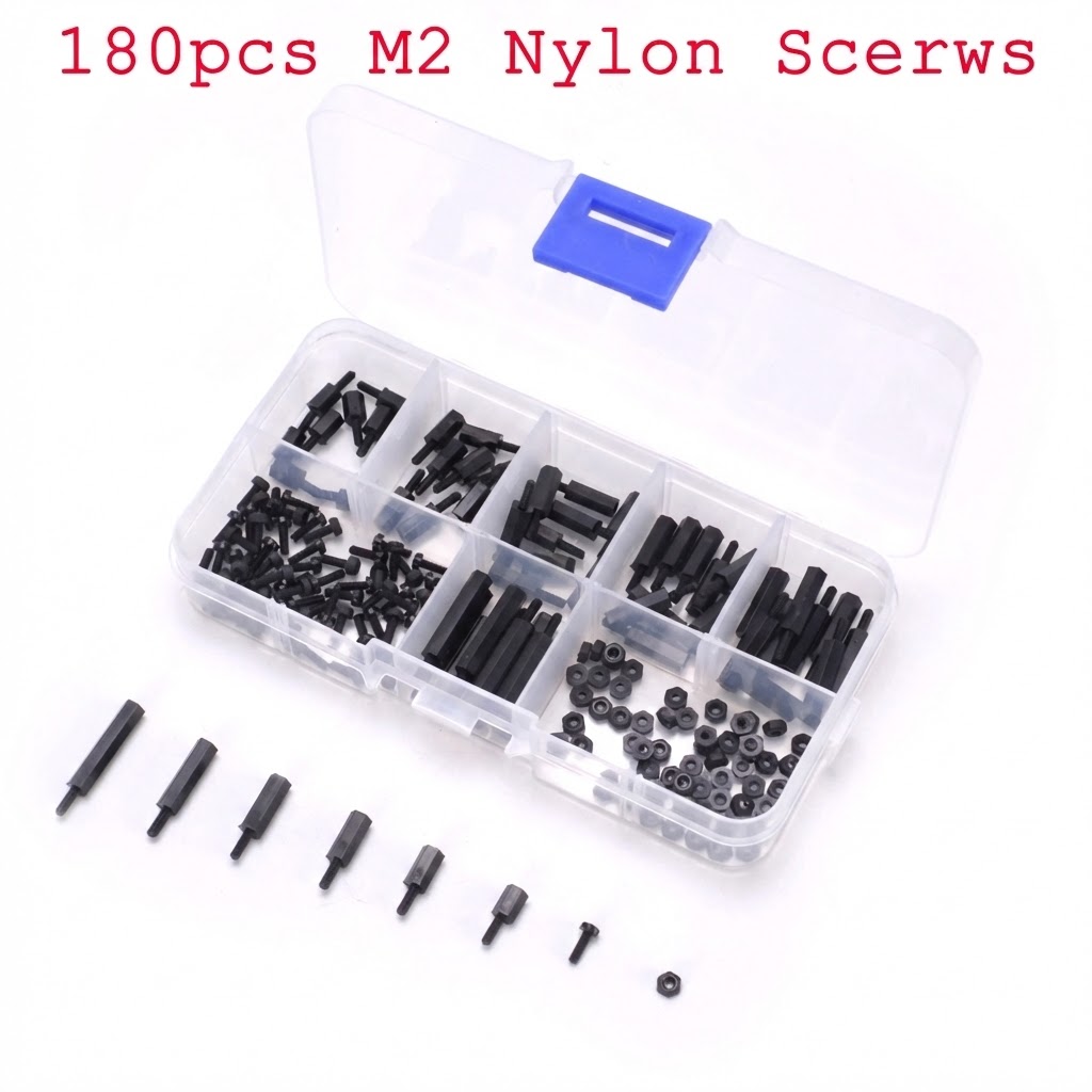 180-Piece M2 Nylon Standoff Kit for Flight Controller