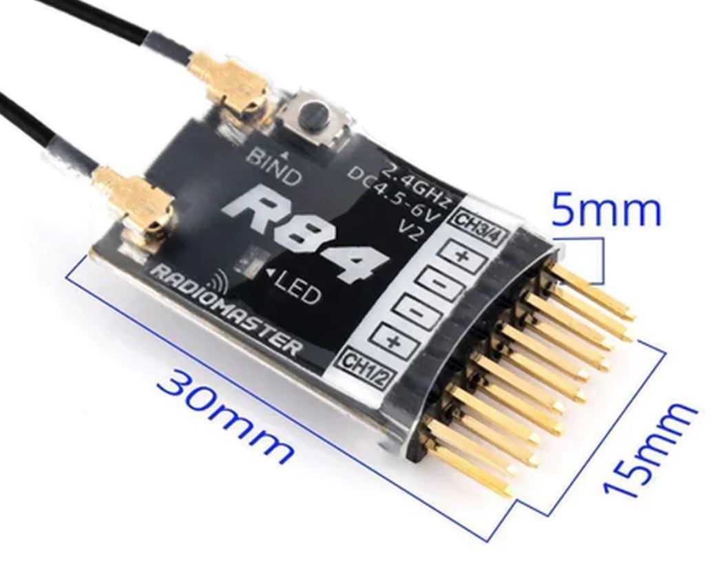 RadioMaster R84 V2 4ch Frsky D8 D16 and Futaba SFHSS Compatible PWM Receiver