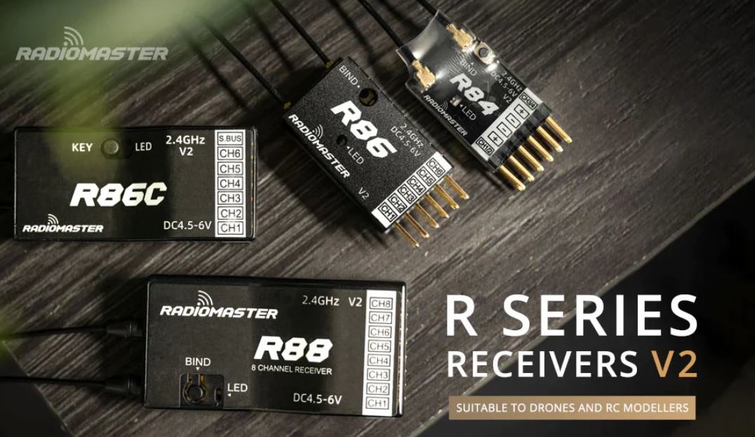 RadioMaster R84 V2 4ch Frsky D8 D16 and Futaba SFHSS Compatible PWM Receiver