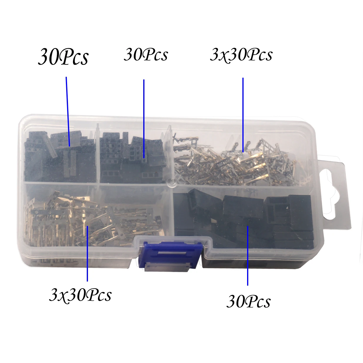 30-Set Servo Plug & Crimp Pin Kit (Male/Female)