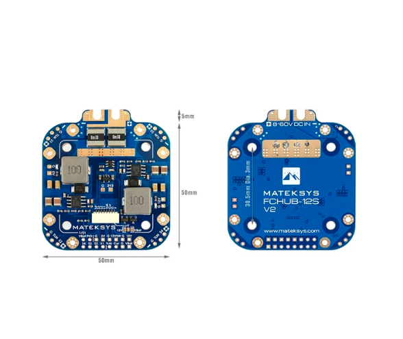 MATEKSYS PDB FCHUB-12S V2 5V / 12V Output 440A Current Sensor 3-12S 30.5mm