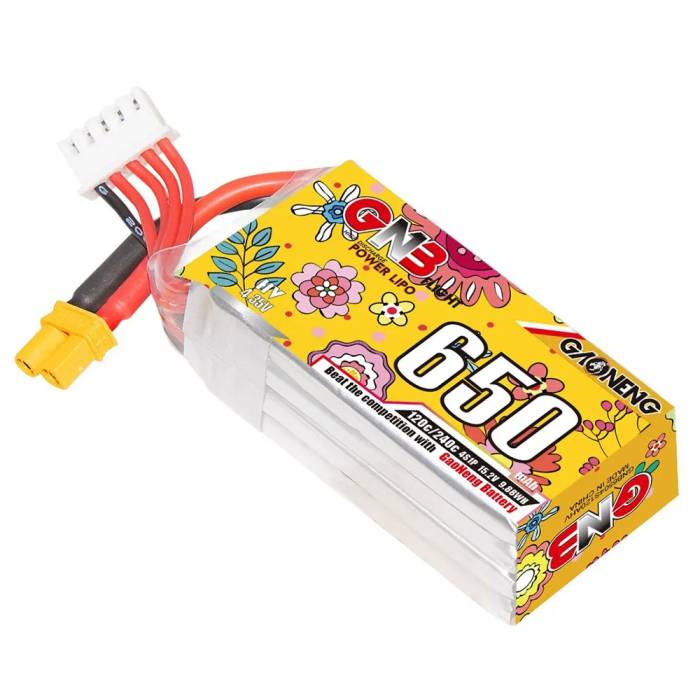 Gaoneng GNB 15.2V 4S 650mAh 120C LiHV Micro Battery - XT30 — wholesale and OEM supply