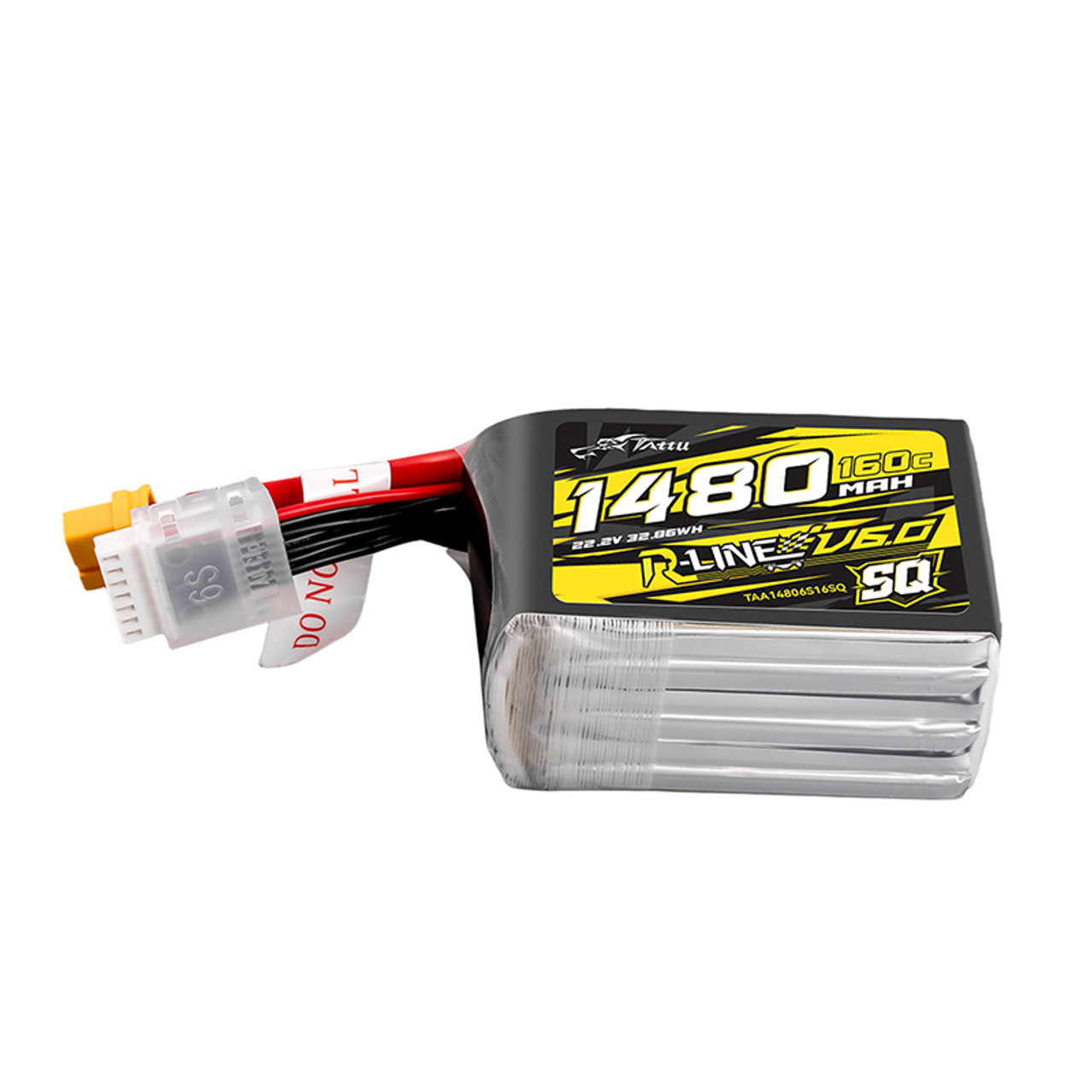 Tattu R-Line Version 6.0 1480mAh 160C 6S 22.2V SQ Lipo Battery Pack with XT60 Plug — wholesale and OEM supply