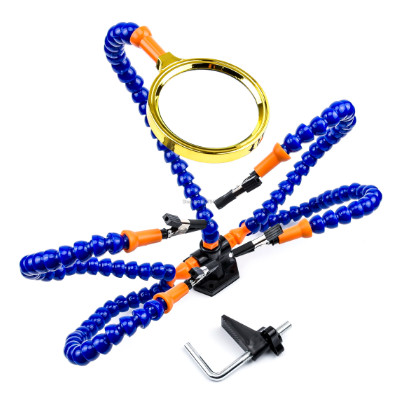 Third Hand Soldering Station w/ 5 Flexible Arms & Table Clamp — wholesale and OEM supply