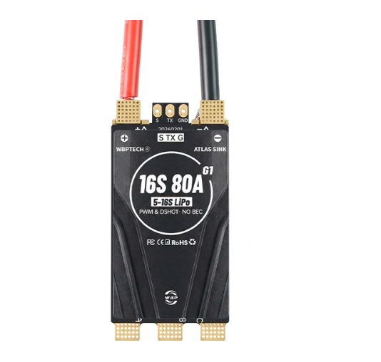WBPTech Atlas Sink 16S80A G1 AM32 ESC 5-16S Lipo 80A Continuous 160A Peak — wholesale and OEM supply