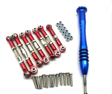 Wltoys 144001 Metal Adjustable Linkage & Steering Tie Rod Set (Upgrade Parts) — wholesale and OEM supply